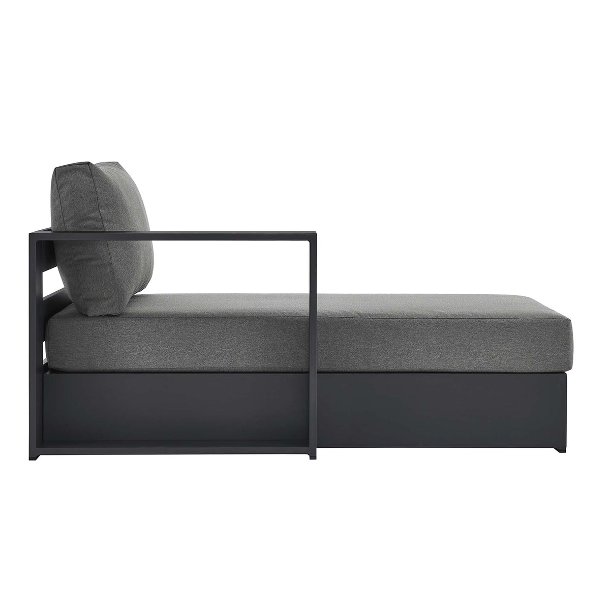 Tahoe Outdoor Patio Powder-Coated Aluminum Left-Facing Chaise Lounge