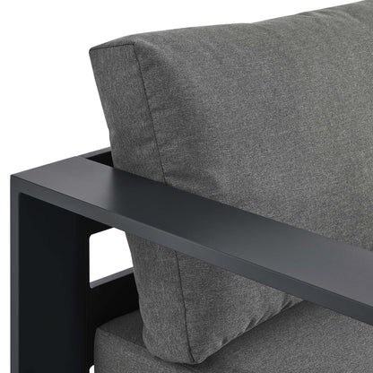 Tahoe Outdoor Patio Powder-Coated Aluminum Left-Facing Chaise Lounge