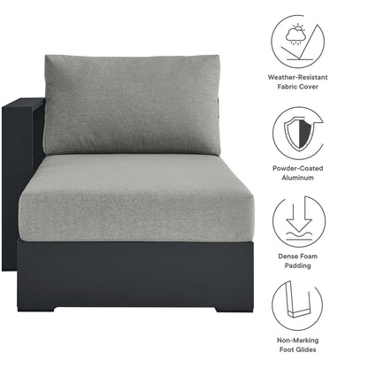 Tahoe Outdoor Patio Powder-Coated Aluminum Left-Facing Chaise Lounge