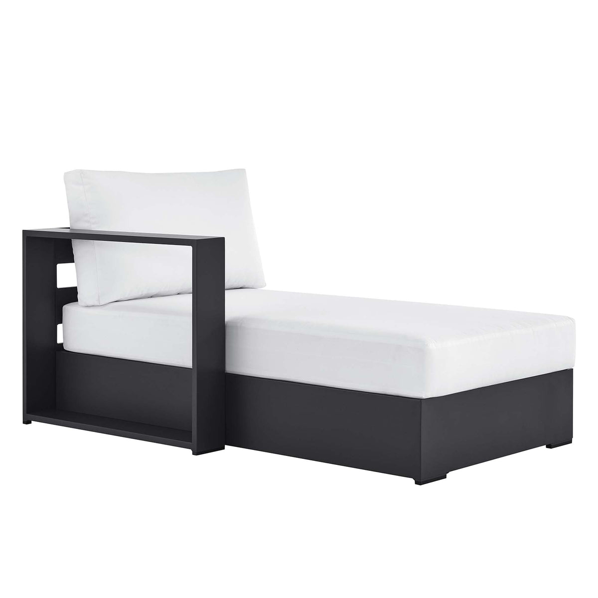 Tahoe Outdoor Patio Powder-Coated Aluminum Left-Facing Chaise Lounge