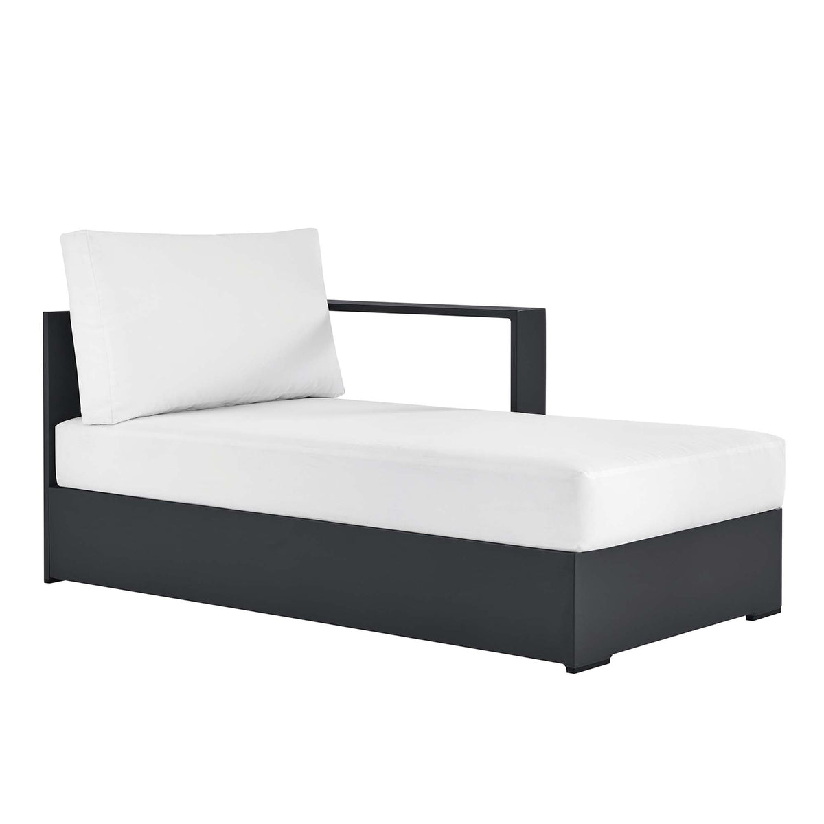 Tahoe Outdoor Patio Powder-Coated Aluminum Right-Facing Chaise Lounge