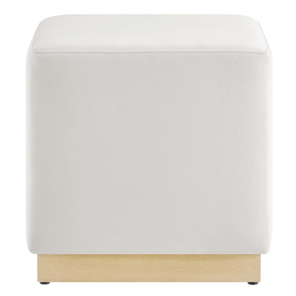Tilden 17" Square Performance Velvet Upholstered Ottoman by Modway