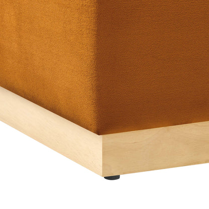 Tilden 17" Square Performance Velvet Upholstered Ottoman by Modway