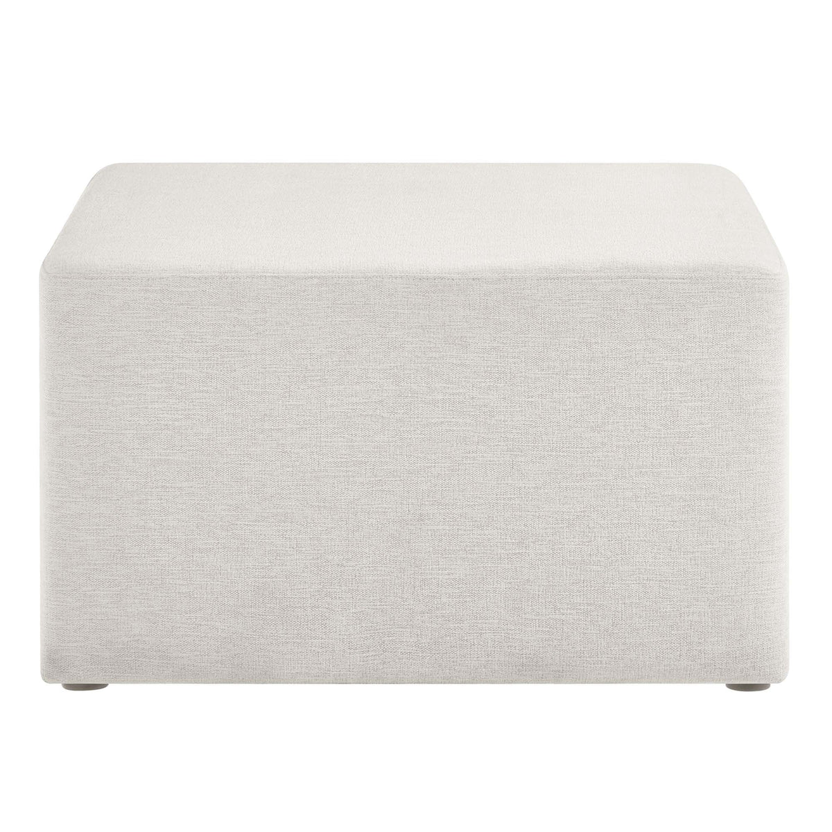 Callum Large 28" Square Woven Heathered Fabric Upholstered Ottoman by Modway