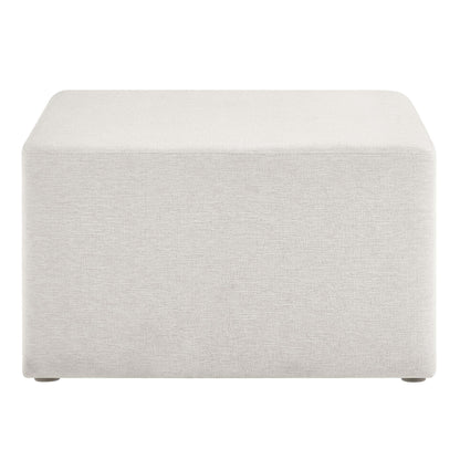 Callum Large 28" Square Woven Heathered Fabric Upholstered Ottoman by Modway