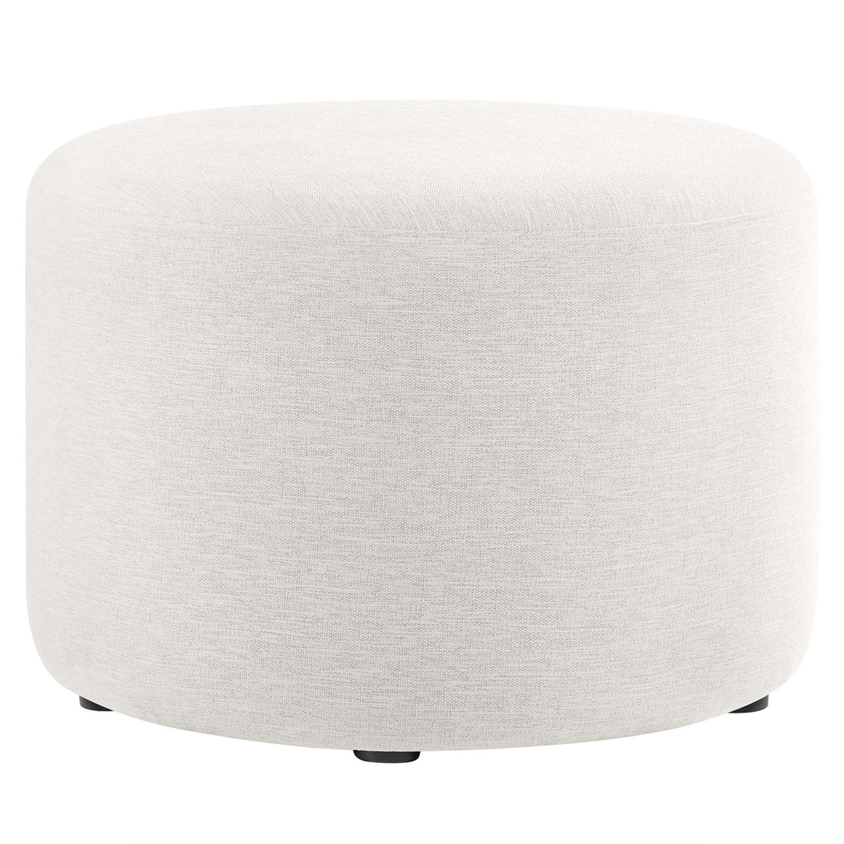Callum Large 23" Round Woven Heathered Fabric Upholstered Ottoman by Modway
