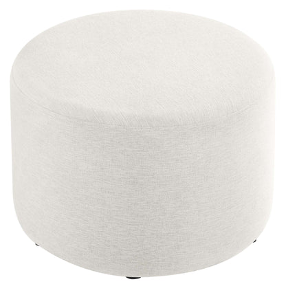 Callum Large 23" Round Woven Heathered Fabric Upholstered Ottoman by Modway