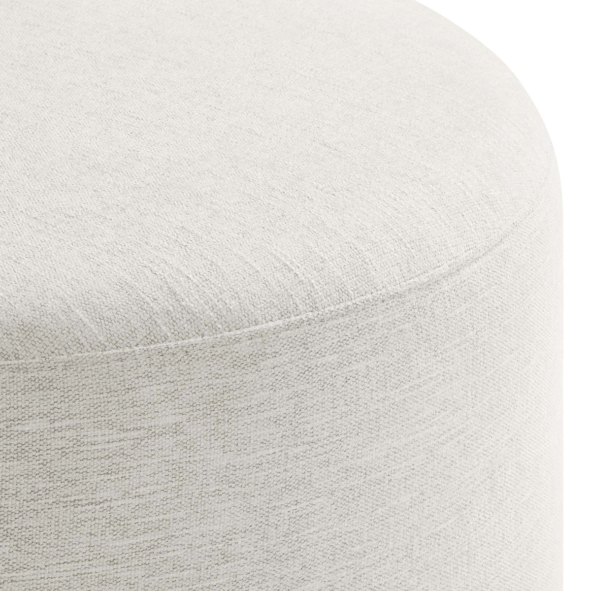 Callum Large 23" Round Woven Heathered Fabric Upholstered Ottoman by Modway