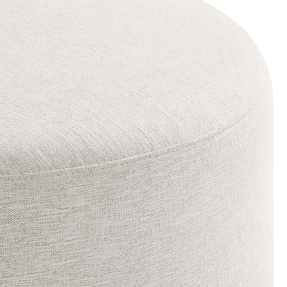 Callum Large 23" Round Woven Heathered Fabric Upholstered Ottoman by Modway