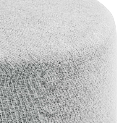 Callum Large 23" Round Woven Heathered Fabric Upholstered Ottoman by Modway