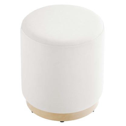 Tilden 16" Round Performance Velvet Upholstered Ottoman by Modway
