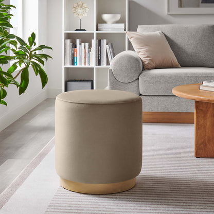 Tilden 16" Round Performance Velvet Upholstered Ottoman by Modway