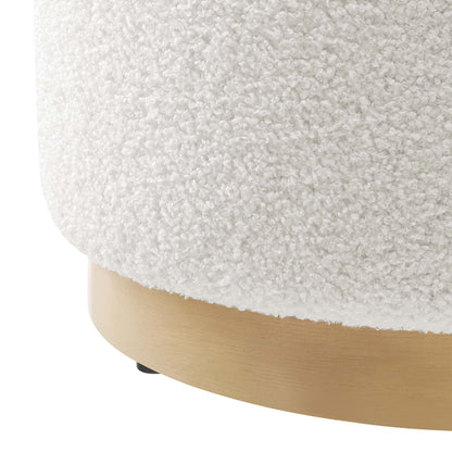Tilden 16" Round Sherpa Upholstered Ottoman by Modway