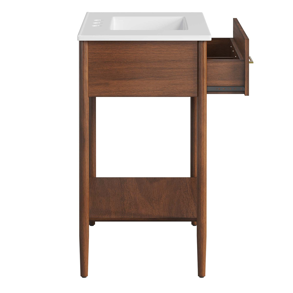 Zaire 30" Bathroom Vanity by Modway - Natural White / Walnut White