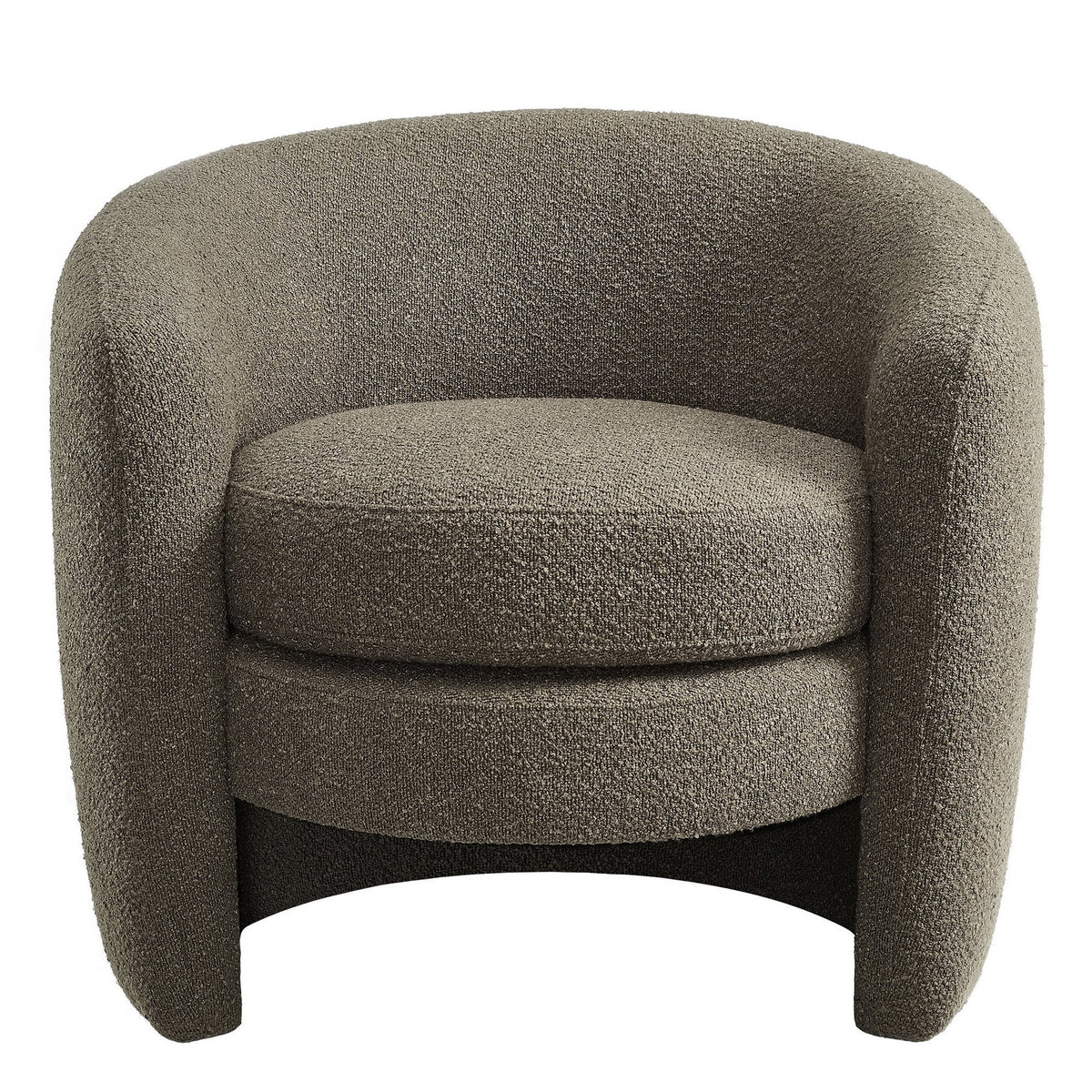 Affinity Upholstered Boucle Fabric Curved Back Armchair by Modway