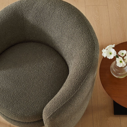 Affinity Upholstered Boucle Fabric Curved Back Armchair by Modway