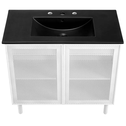 Calla 36" Perforated Metal Bathroom Vanity by Modway - EEI-6680