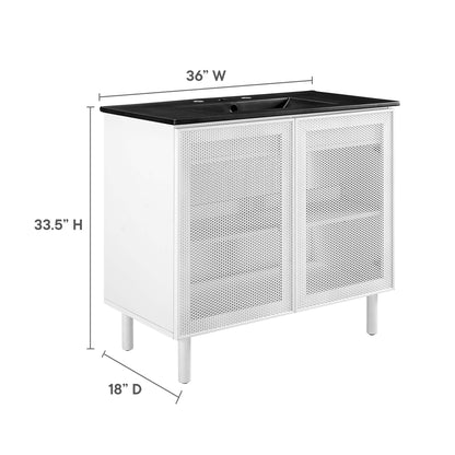 Calla 36" Perforated Metal Bathroom Vanity by Modway - EEI-6680