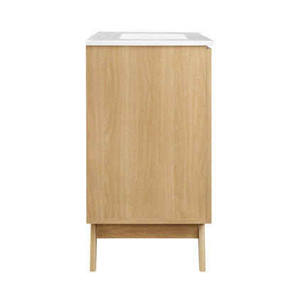 Soma 36" Bathroom Vanity by Modway - Oak White / Walnut White