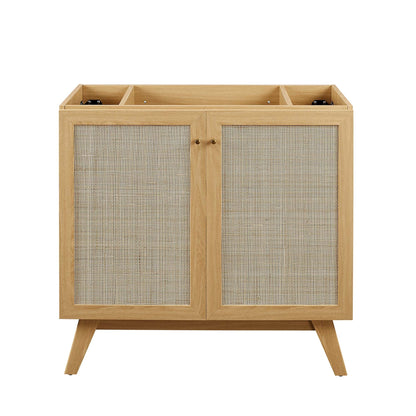 Soma 36" Bathroom Vanity by Modway - Oak White / Walnut White