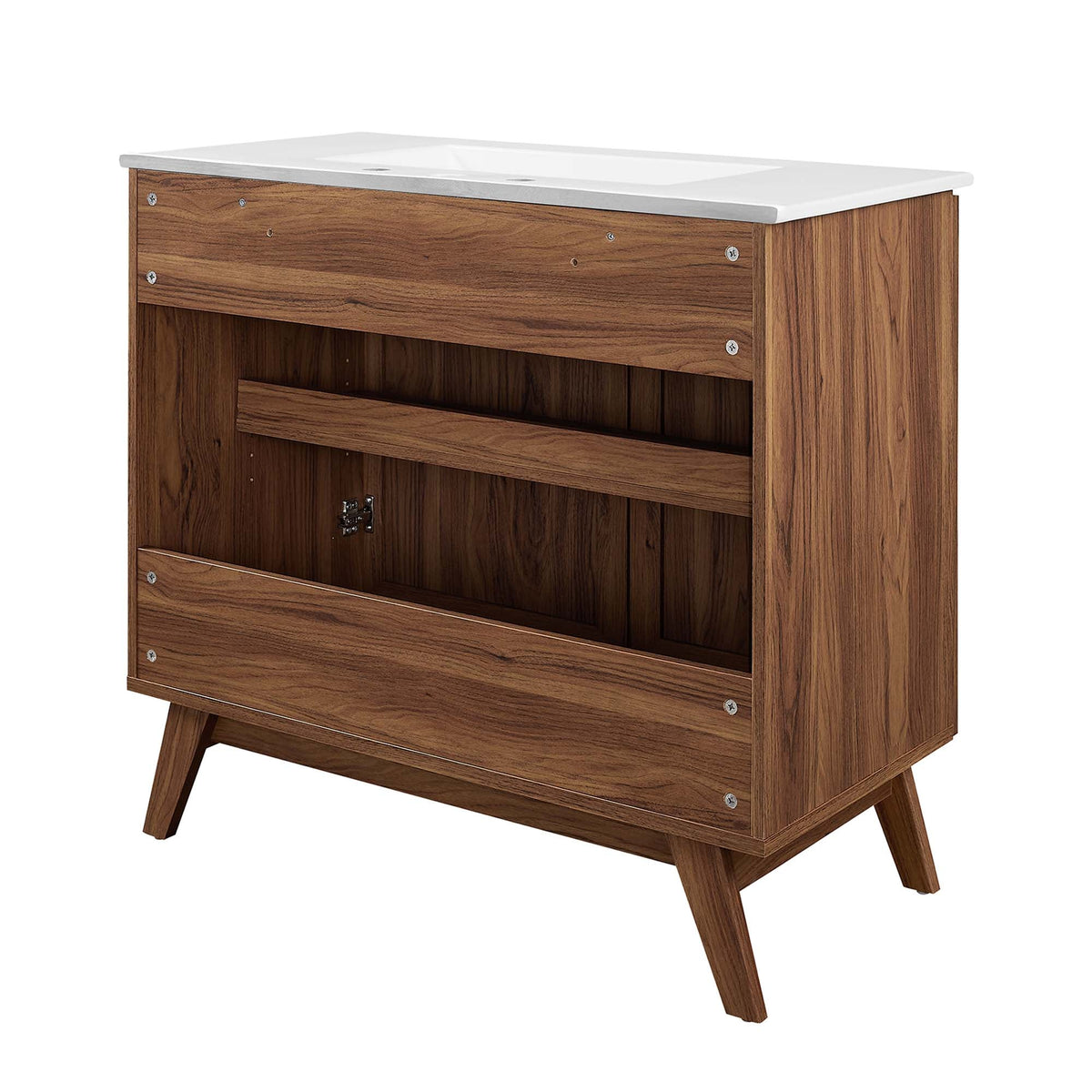 Soma 36" Bathroom Vanity by Modway - Oak White / Walnut White
