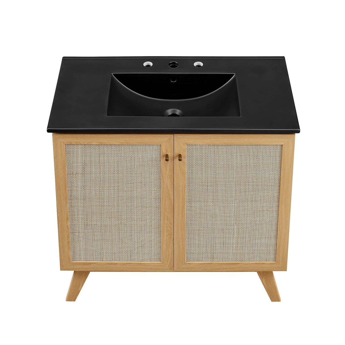 Soma 36" Bathroom Vanity by Modway - Oak Black / Walnut Black