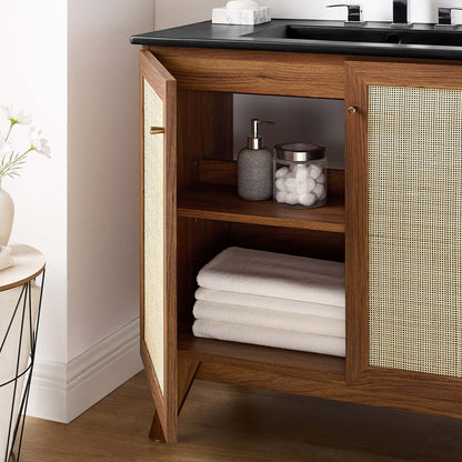 Soma 36" Bathroom Vanity by Modway - Oak Black / Walnut Black
