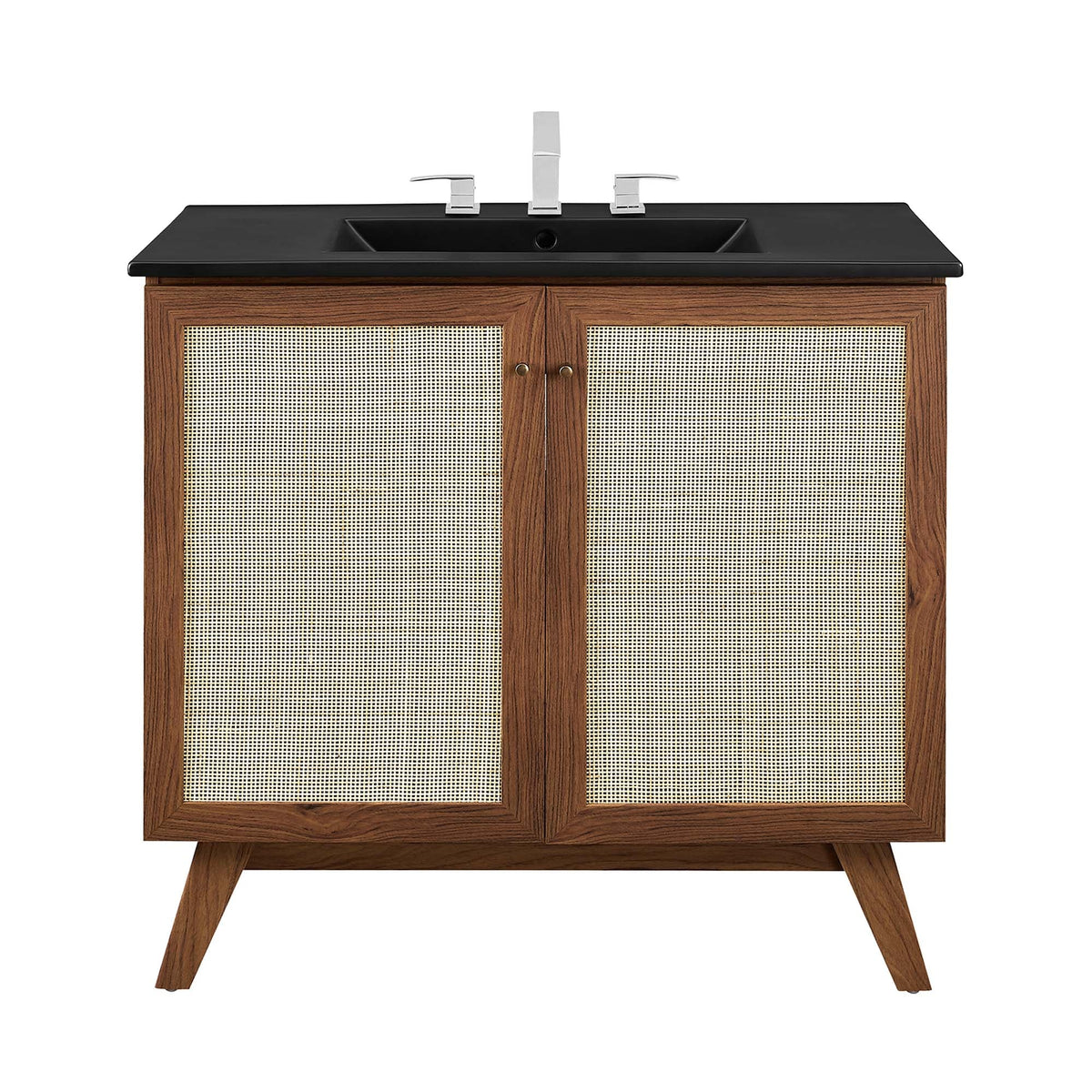 Soma 36" Bathroom Vanity by Modway - Oak Black / Walnut Black