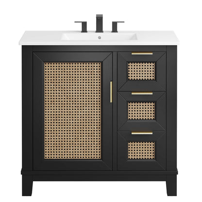 Dixie 36" Solid Wood Bathroom Vanity Cabinet by Modway - EEI-6725