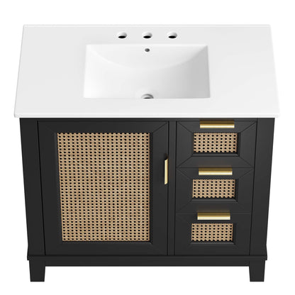 Dixie 36" Solid Wood Bathroom Vanity Cabinet by Modway - EEI-6725