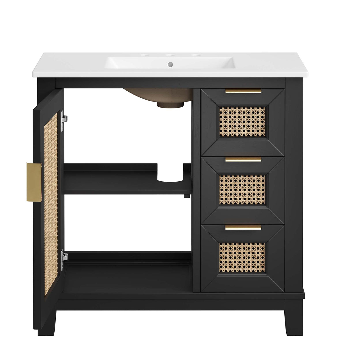 Dixie 36" Solid Wood Bathroom Vanity Cabinet by Modway - EEI-6725