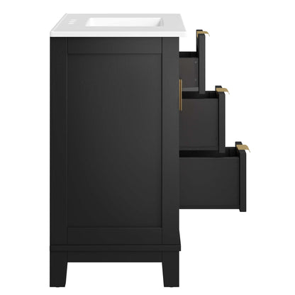 Dixie 36" Solid Wood Bathroom Vanity Cabinet by Modway - EEI-6725