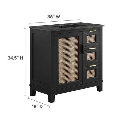 Dixie 36" Solid Wood Bathroom Vanity Cabinet by Modway - EEI-6726