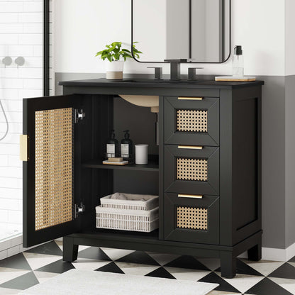 Dixie 36" Solid Wood Bathroom Vanity Cabinet by Modway - EEI-6726