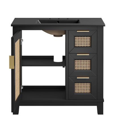 Dixie 36" Solid Wood Bathroom Vanity Cabinet by Modway - EEI-6726