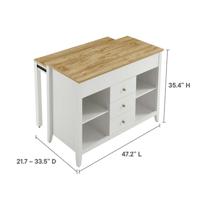 Farmstead Kitchen Island by Modway