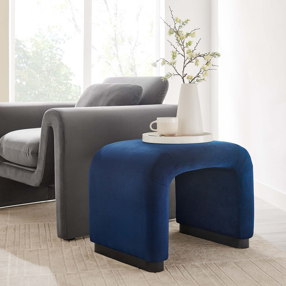 Koda Performance Velvet Waterfall Stool by Modway