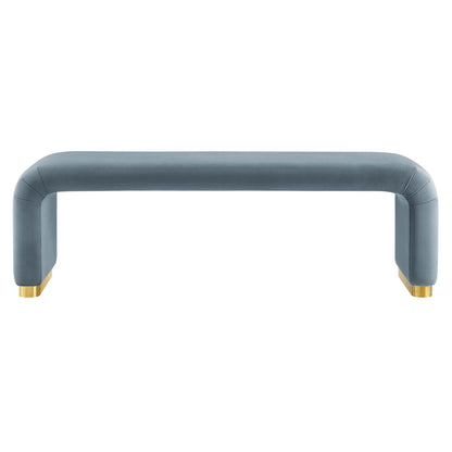 Koda Performance Velvet Waterfall Long Bench by Modway