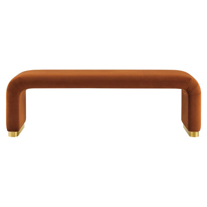 Koda Performance Velvet Waterfall Long Bench by Modway