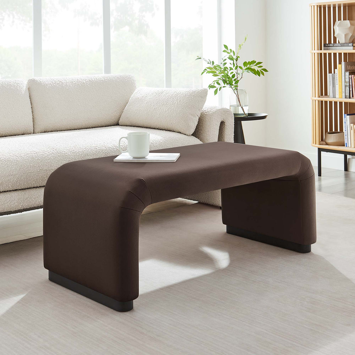 Koda Performance Velvet Waterfall Ottoman by Modway