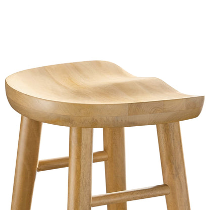 Saville Backless Wood Bar Stools Set of 2 by Modway