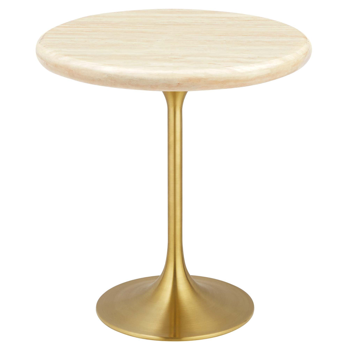 Lippa 20" Round Faux Travertine Side Table by Modway - EEI-6746
