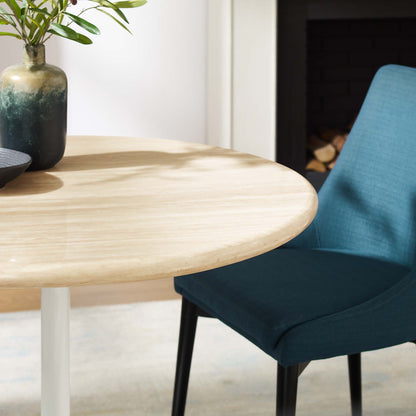 Lippa 36" Round Faux Travertine Dining Table by Modway - EEI-6748