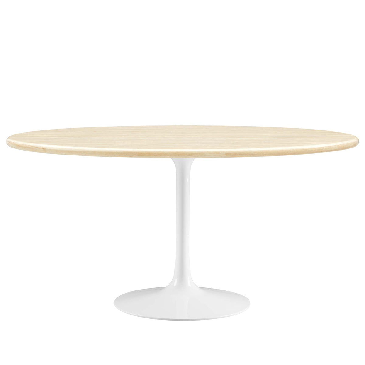 Lippa 60" Oval Faux Travertine Dining Table by Modway - EEI-6757