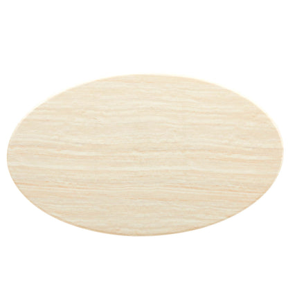 Lippa 60" Oval Faux Travertine Dining Table by Modway - EEI-6757