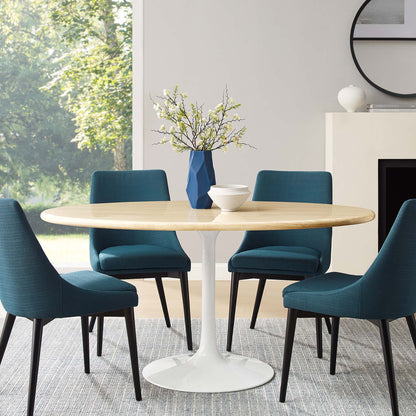 Lippa 60" Oval Faux Travertine Dining Table by Modway - EEI-6757