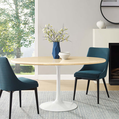 Lippa 60" Oval Faux Travertine Dining Table by Modway - EEI-6757