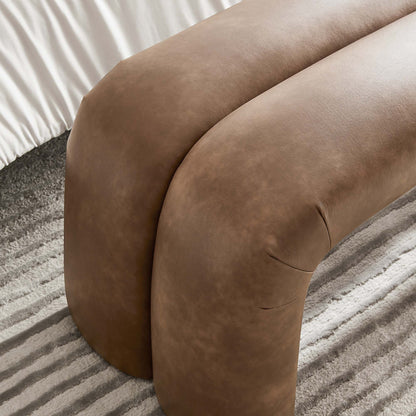 Dax 50.5" Vegan Leather Upholstered Accent Bench by Modway
