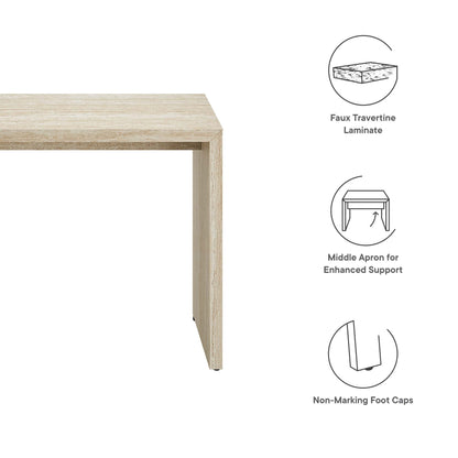 Mirella Faux Travertine Console Table by Modway
