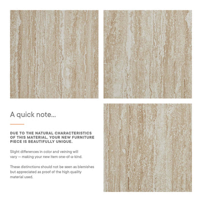 Mirella Faux Travertine Side Table by Modway